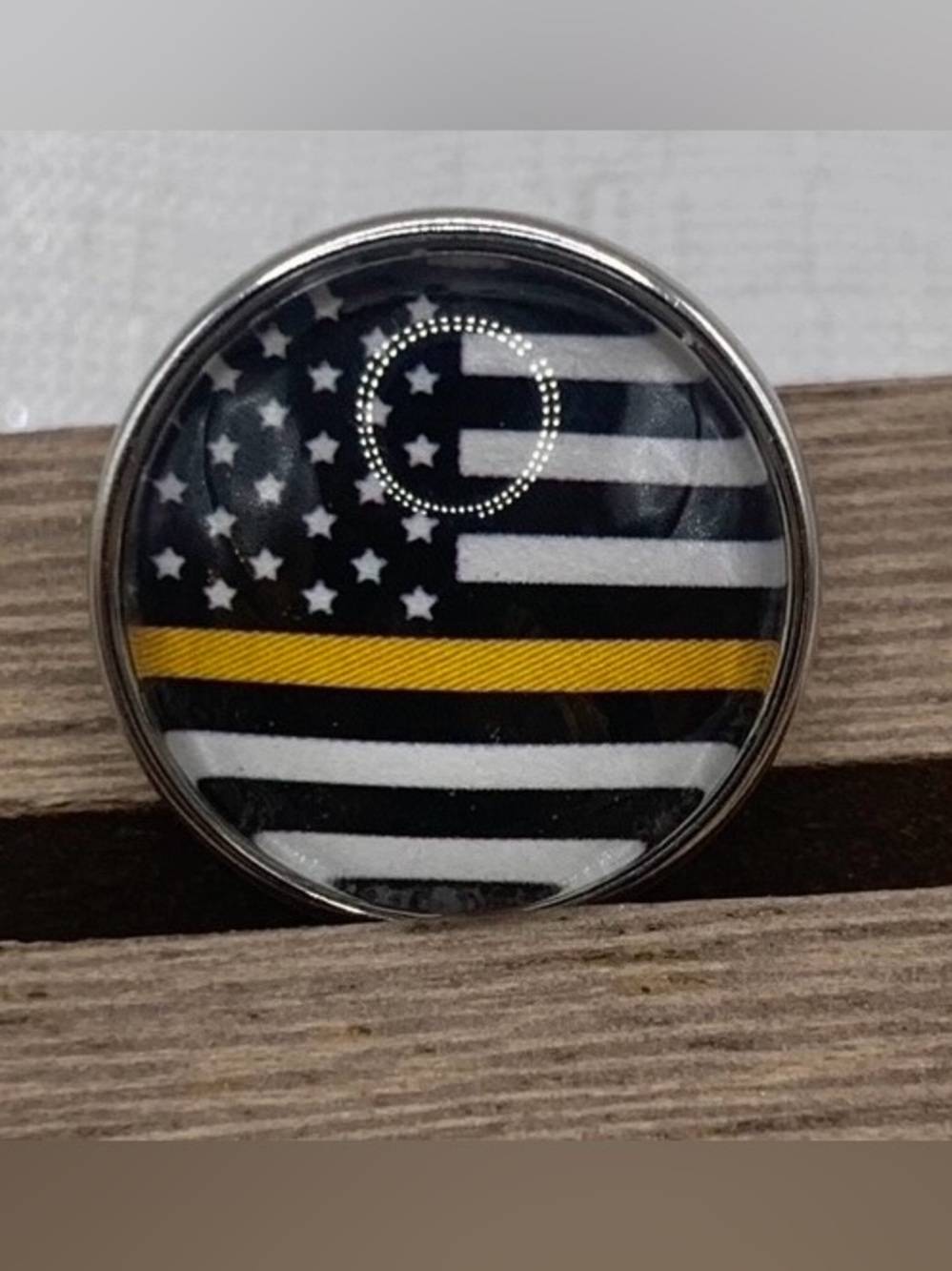 911 Emergency Dispatchers Flag - Snap Button Charm - 18mm/20mm Charm